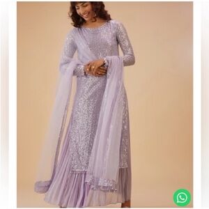 New Lilac Sequin Palazzo Suit